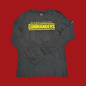 Nike Washington Commanders Long Sleeve T Shirt Men's Size Medium Black NWOT